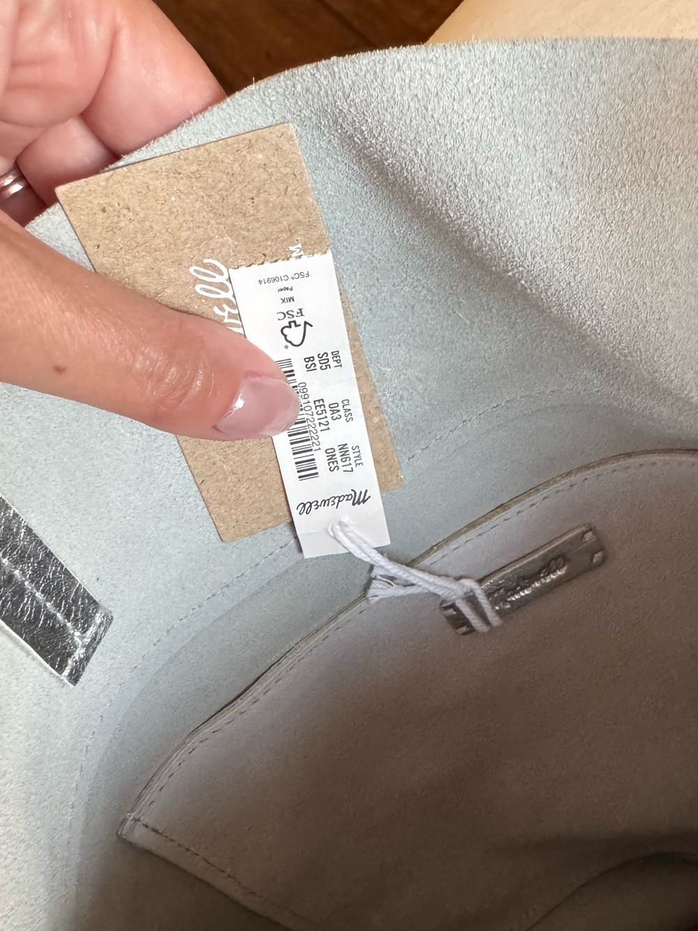 MADEWELL // Silver Metallic Magazine Tote Bag - Picture 7 of 9